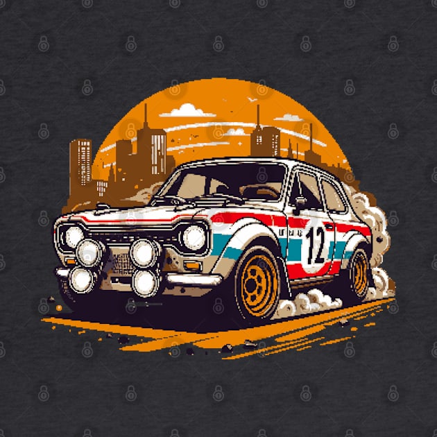 Rally Car Pixel Art by The Design Deck